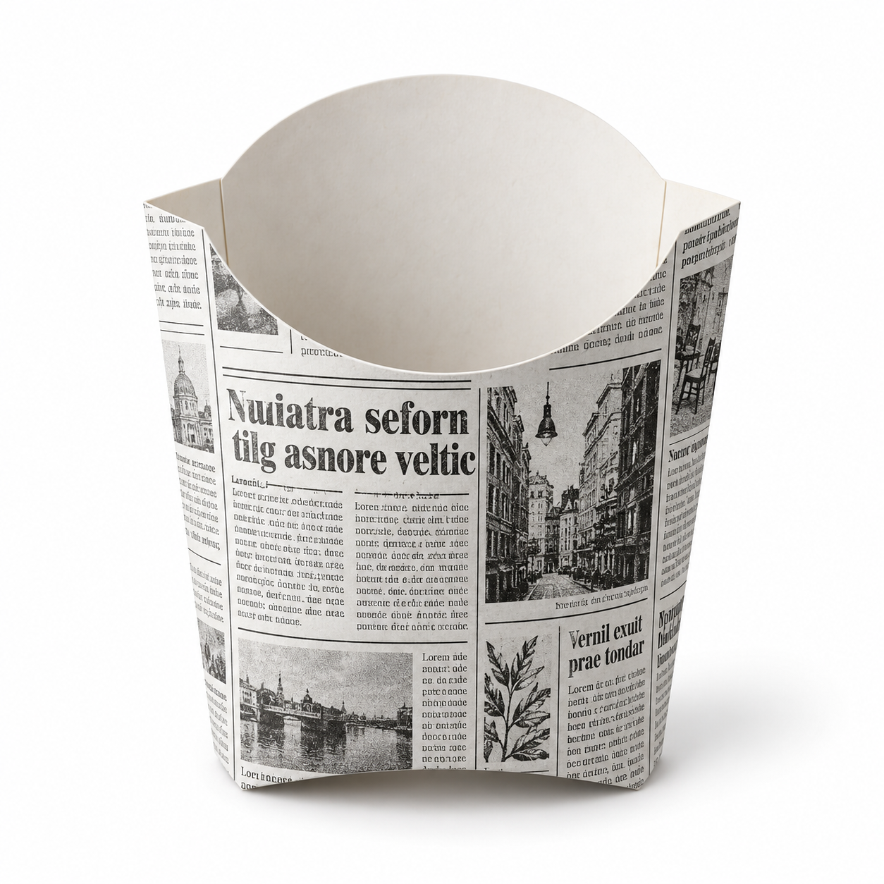 Коробка под фри 80 гр. "Газета"